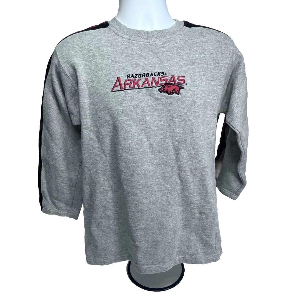 Arkansas Razorbacks Embroidered Sweatshirt Youth XL LEE Sports Hogs Vintage 90s